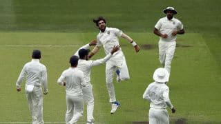 1st Test, Adelaide: Australia 186/6 at lunch, India need four for famous win